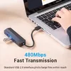 Vention USB 2.0 3‑vietu hubs ar 100M Ethernet Photo 7