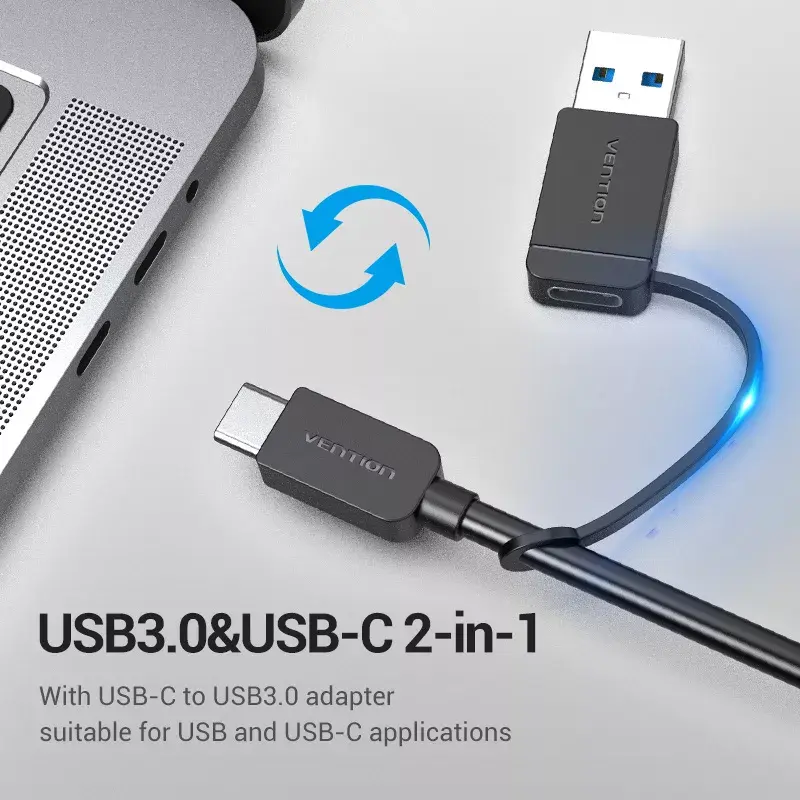 Vention 4-portu USB 3.0 koncentrators ar USB-C/USB-A Photo 3