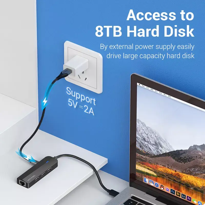 Vention USB-C на USB 2.0*3/RJ45/Micro-B HUB Photo 4