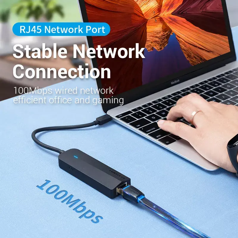 Vention USB-C на USB 2.0*3/RJ45/Micro-B HUB Photo 7