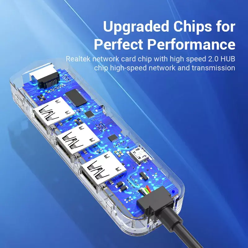 Vention USB-C на USB 2.0*3/RJ45/Micro-B HUB Photo 10