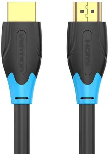 HDMI cable Vention 8 m Black HDMI 2.0 18 Gbit/s Male-to-Male, 1080p/3D/HDR, ARC, Ethernet