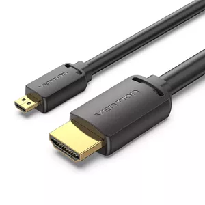 Vention HDMI Micro uz HDMI Standard kabelis 4K 1m melns