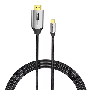Vention USB-C to HDMI cable CRBBH — 2 m, 4K@60Hz, black, USB-C to HDMI