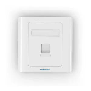 Vention 1 Port keystone Jack Wall Plate White 86 Type