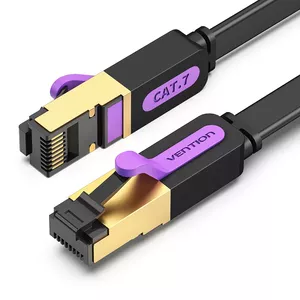 Сетевой кабель Vention Flat Cat.7 Patch Cable RJ-45 10M Black