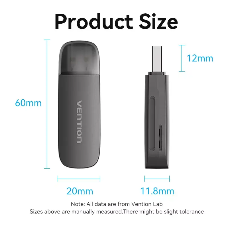 Vention CLEB0 2-in-1 USB 2.0 karšu lasītājs Photo 5
