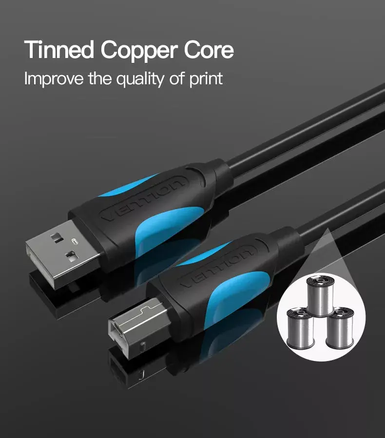 Vention USB2.0 A Male to B Male Print Cable 1M Photo 8