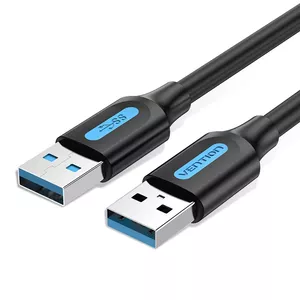 Кабель Vention USB 3.0 A Male to A Male 2M Черный PVC 5 Gbit/s