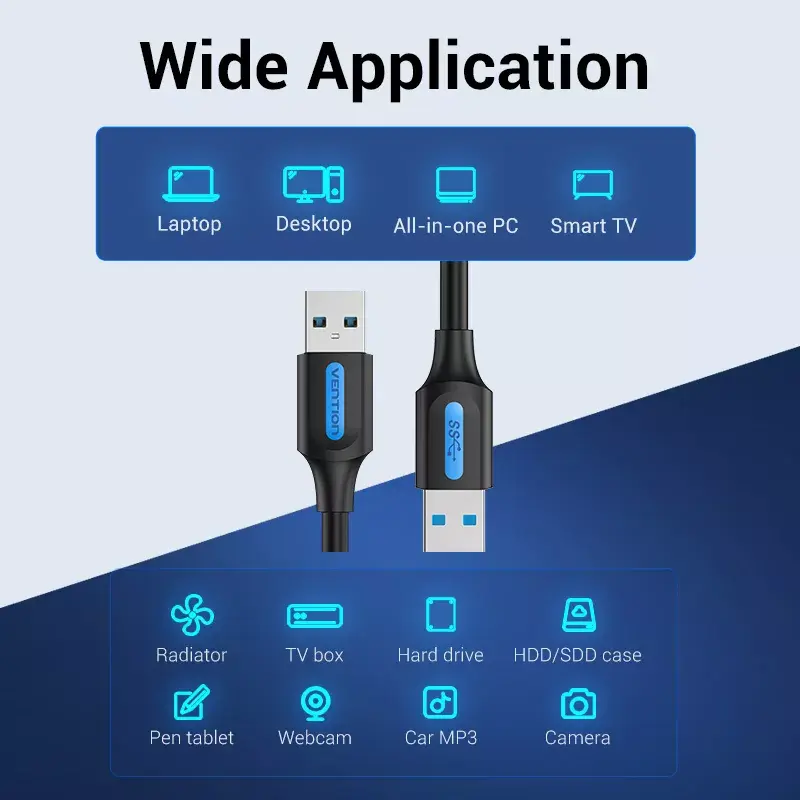 Vention CONBI USB A–A kabelis 3 m (USB 3.2 Gen 1) Photo 5