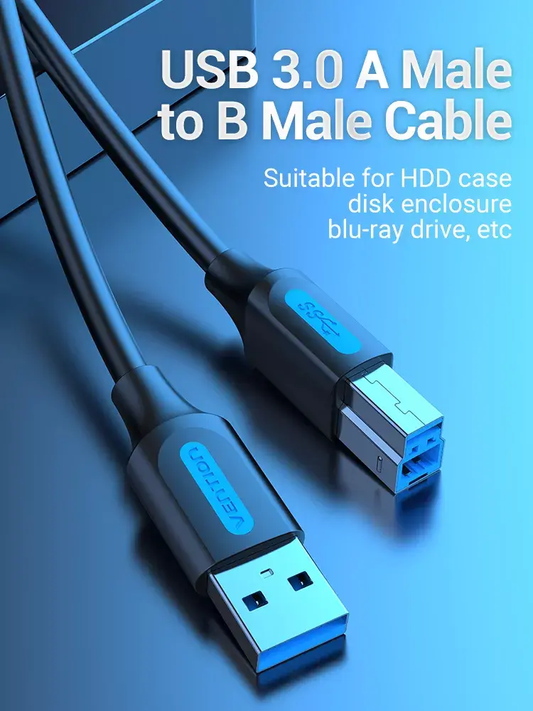 Vention USB 3.0 A–B kabelis 3 m Photo 3