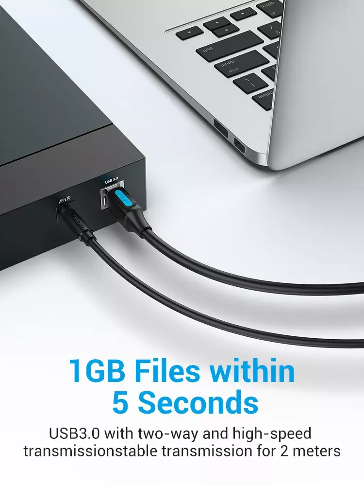 Vention USB 3.0 A–B kabelis 3 m Photo 5