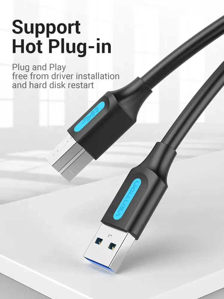 Vention USB 3.0 A–B kabelis 3 m Photo 8
