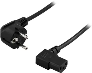Силовой кабель DELTACO 1902305 CEE 7/7 - IEC C13 1.5 м черный