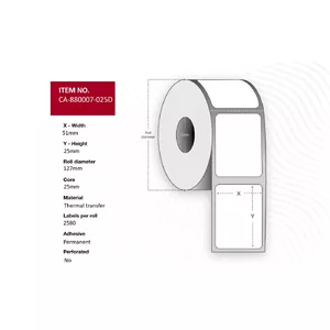 Printer label Capture CA-880007-025D