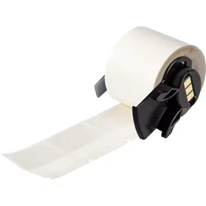 Self-adhesive die-cut printer labels Brady M6-32-427 — 3.81×3.81 cm, transparent/white, 250 pcs