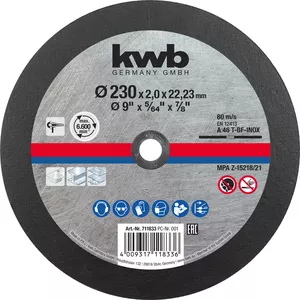 kwb 711811 leņķa slīpmašīnas aksesuārs Griešanas disks