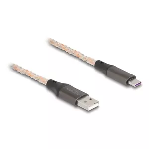 DeLOCK USB 2.0 Cable Type-A to USB Type-C RGB 1m