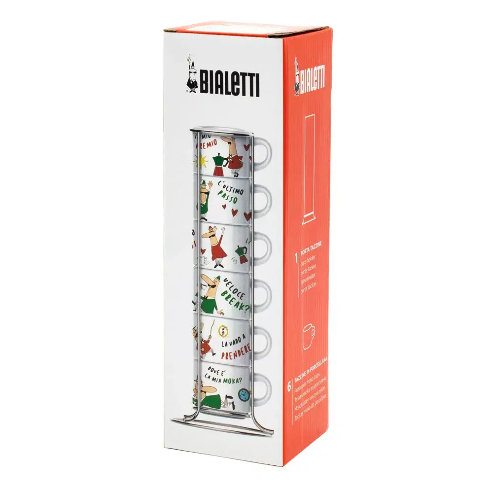 Bialetti L'Omino Italiano espresso cup set 6 pcs Photo 2