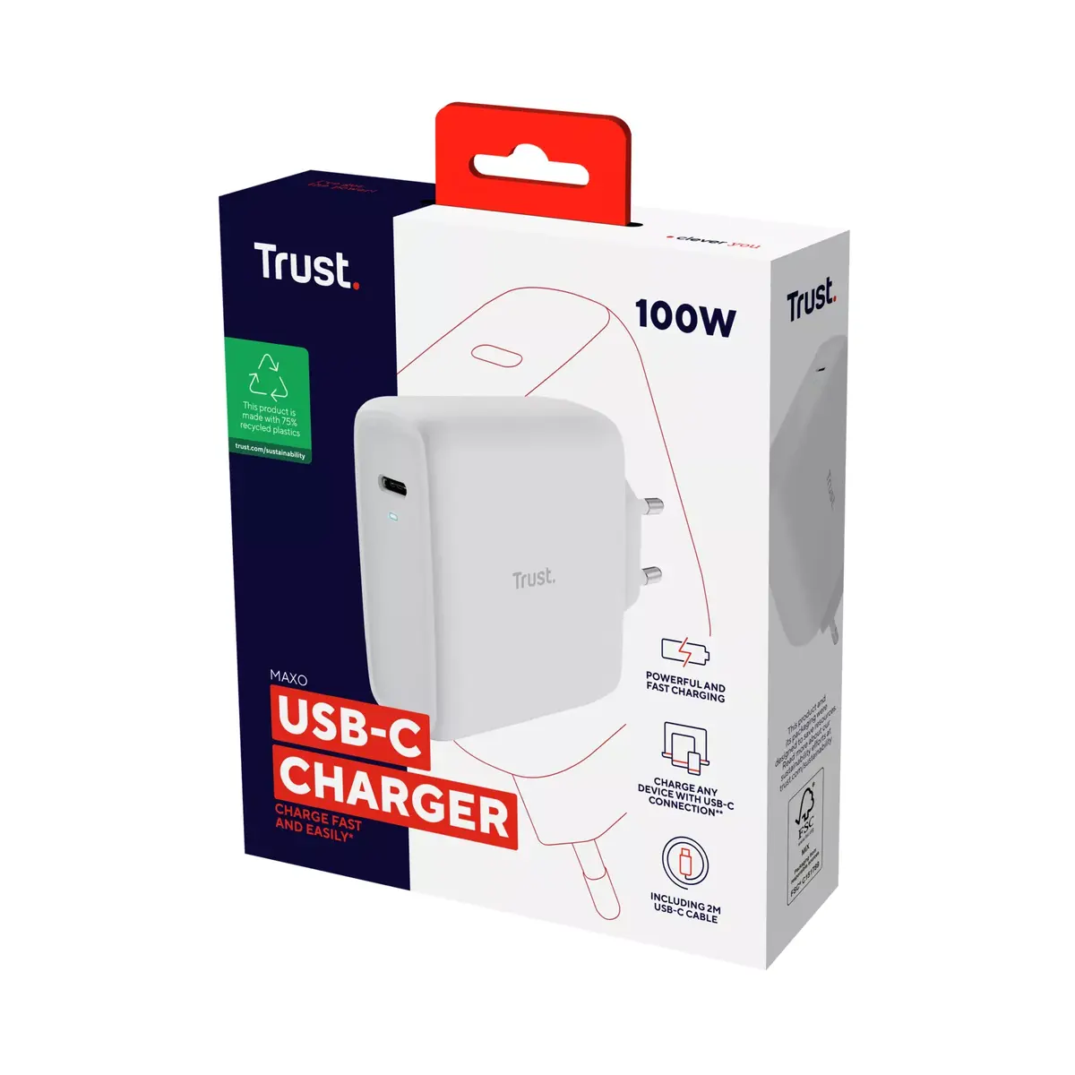 Зарядное устройство Trust Maxo Universal White AC Indoor Photo 7