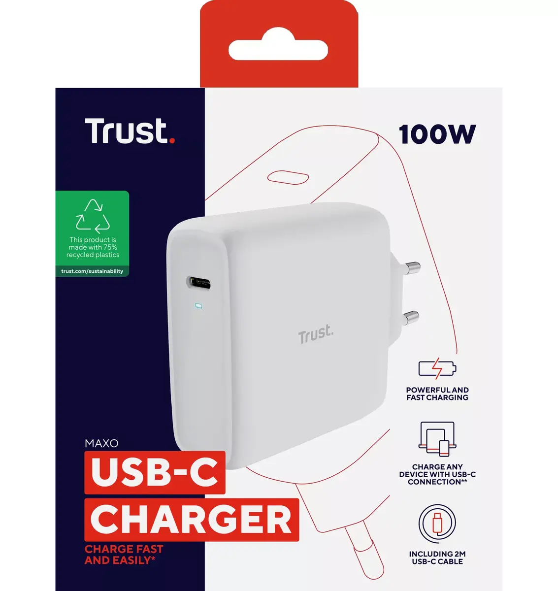 Зарядное устройство Trust Maxo Universal White AC Indoor Photo 8