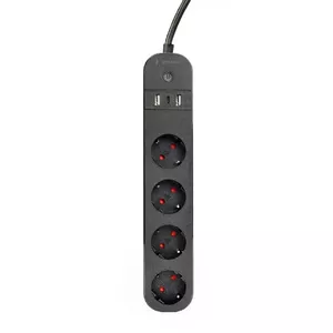 Удлинитель Gembird TSL-PS-S4U-01 Smart 4 AC Розетки