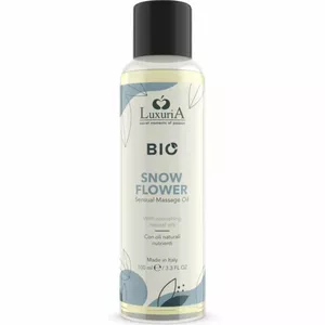 Masāžas eļļa INTIMATELINE LUXURIA BIO SNOW FLOWER 100 ml — intīmās aprūpes organiskā eļļa