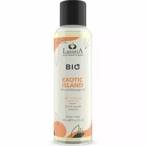 Masāžas eļļa INTIMATELINE LUXURIA BIO EXOTIC ISLAND 100 ml – organiskā masāžas eļļa, 100 ml