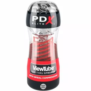 Masturbators Pipedream ViewTube 2, caurspīdīga silikona uzmava, garums 18 cm, ievadīšanas dziļums 17 cm, ārējais Ø 7 cm, iekšējais Ø max 5 cm