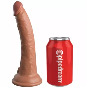 Dildo KING COCK Silicone Caramel 17.8 cm