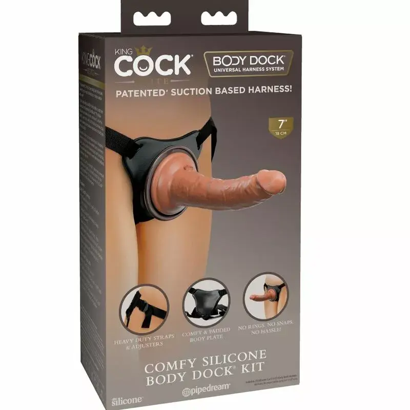 King Cock strap-on ar 17,8 cm silikona dildo Photo 11
