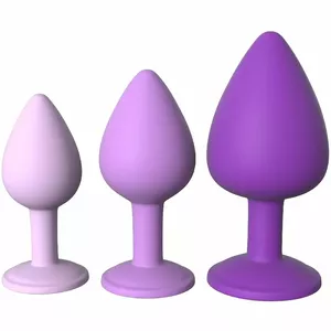 Fantasy for Her Violet Anal Plug Set, 3-Piece Silicone Anal Training Kit
