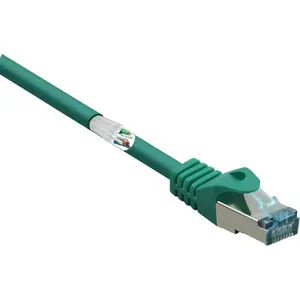 Networking cable Renkforce RF-5088646 RJ-45 Cat6a 0.15 m Green