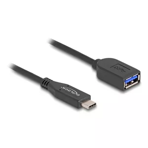 DeLOCK USB Coaxial Cable USB Type-C male to Type-A female 25 cm 10 Gbps