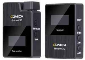 Bezvadu lavaljē mikrofona sistēma Comica BoomX-D Pro D2 — melna