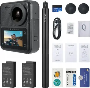 Action camera KanDao QooCam 3 Travel Combo — 360° capture, 4K video, 3D support