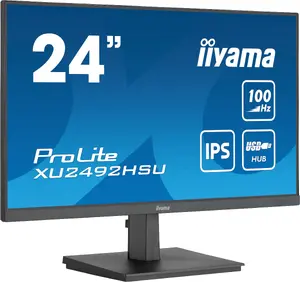 Dators MONITORS iiyama ProLite XU2492HSU-B6 23.8 Collas Full HD 1920 x 1080 LED IPS 100 Hz Melns
