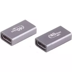 USB-C connector ShiverPeaks 13-60003 40 Gbps metal housing, single-ended data/charging connector
