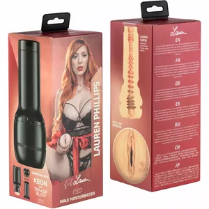 Masturbator Kiiroo Feel Lauren Phillips Silicone Black — sleeve 22.4 cm, insertion 21.5 cm, inner Ø 1.5 cm, TPE/ABS/PC