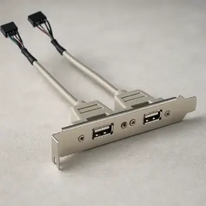 Blank USB Plate PREMIUMCORD Additional Ports MB 2x USB — motherboard panel cover for 2 USB ports