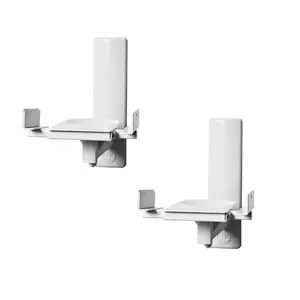 Wall speaker mount B-TECH VENTRY BT77/W — white, supports up to 25 kg, tilt ±7°, 360° swivel, width adj. 135–280 mm