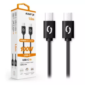 USB Cable Aligator DATKP46 USB 3.2 Gen 1 1.5m USB C Black