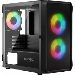 Datora korpuss Logic Concept Portos Mini ARGB Micro ATX Melns