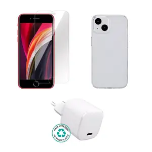 Зарядное устройство eSTUFF ES-KIT-IPHSE(2022) для мобильных устройств Внутреннее AC Прозрачное Белое USB Type-C