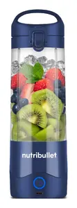 NutriBullet Portable Sport Blender NBP003NBL Blue Navy 0.475 L Battery-Powered with Stainless Steel Blades and Tritan Bowl