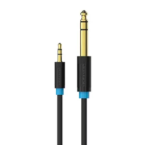 Vention BABBG 3,5 mm TRS Male to 6,35 mm Male audio kabelis 1,5 m melns