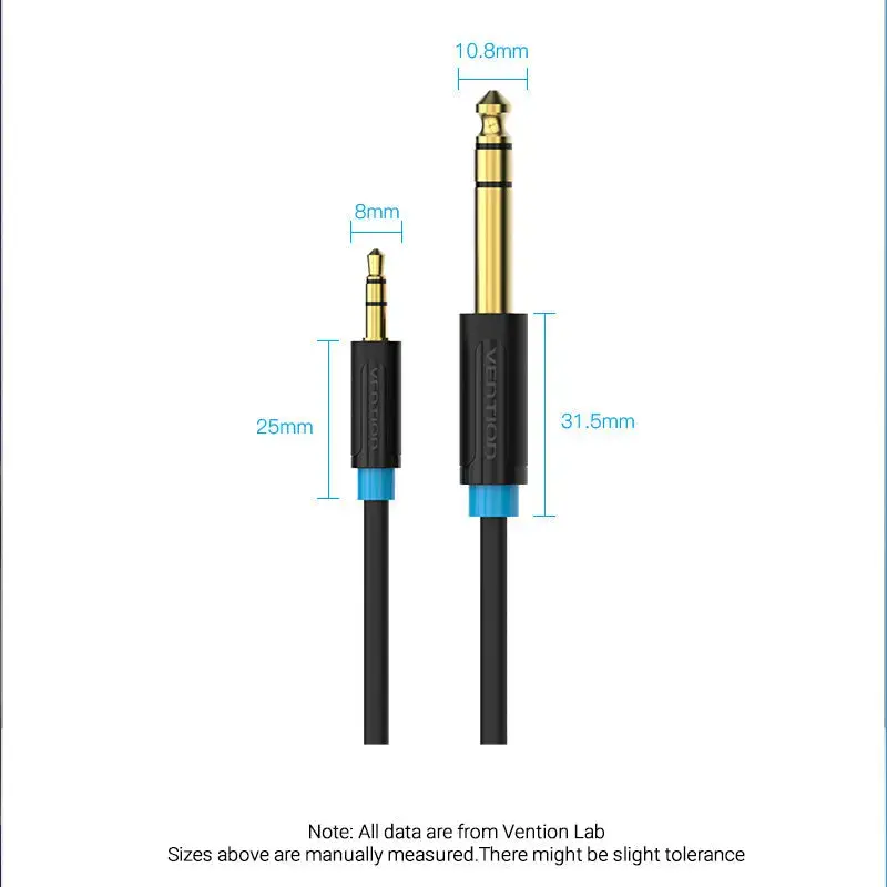 Vention BABBJ 3.5mm to 6.35mm Audio Cable 5m Photo 3