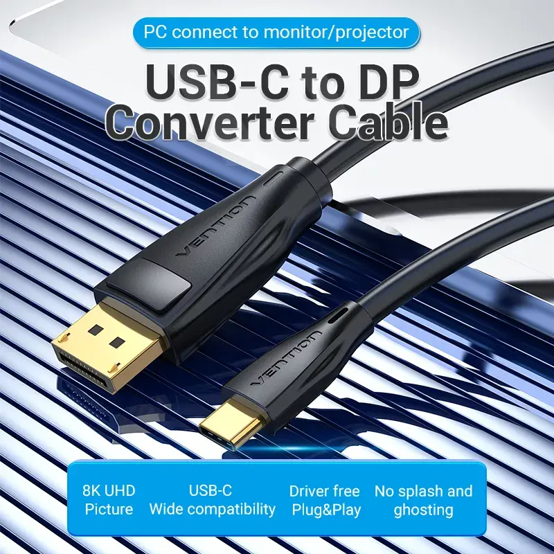 Vention USB-C → DisplayPort 8K кабель 2 м Photo 12