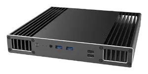 Akasa Plato WS Mini Tower Black Fanless PC Case for Intel NUC with 2.5" HDD Support and USB Type-C