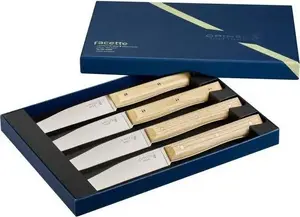 Столовые ножи Opinel Facette набор 4 шт., рукояти из ясеня, лезвия из нержавеющей стали